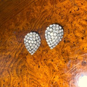 Elegant Vintage Pear Shaped Rhinestone Earrings